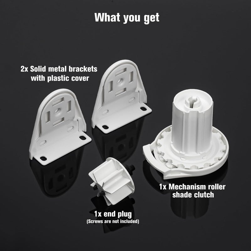 Rollerhouses RHSA38-A 38mm Metal Roller Blind Fittings Repair Parts Kit Brackets Heavy Duty 1.5 Inch/Rollease Skyline Roller Shade Mounting Brackets - Image 4